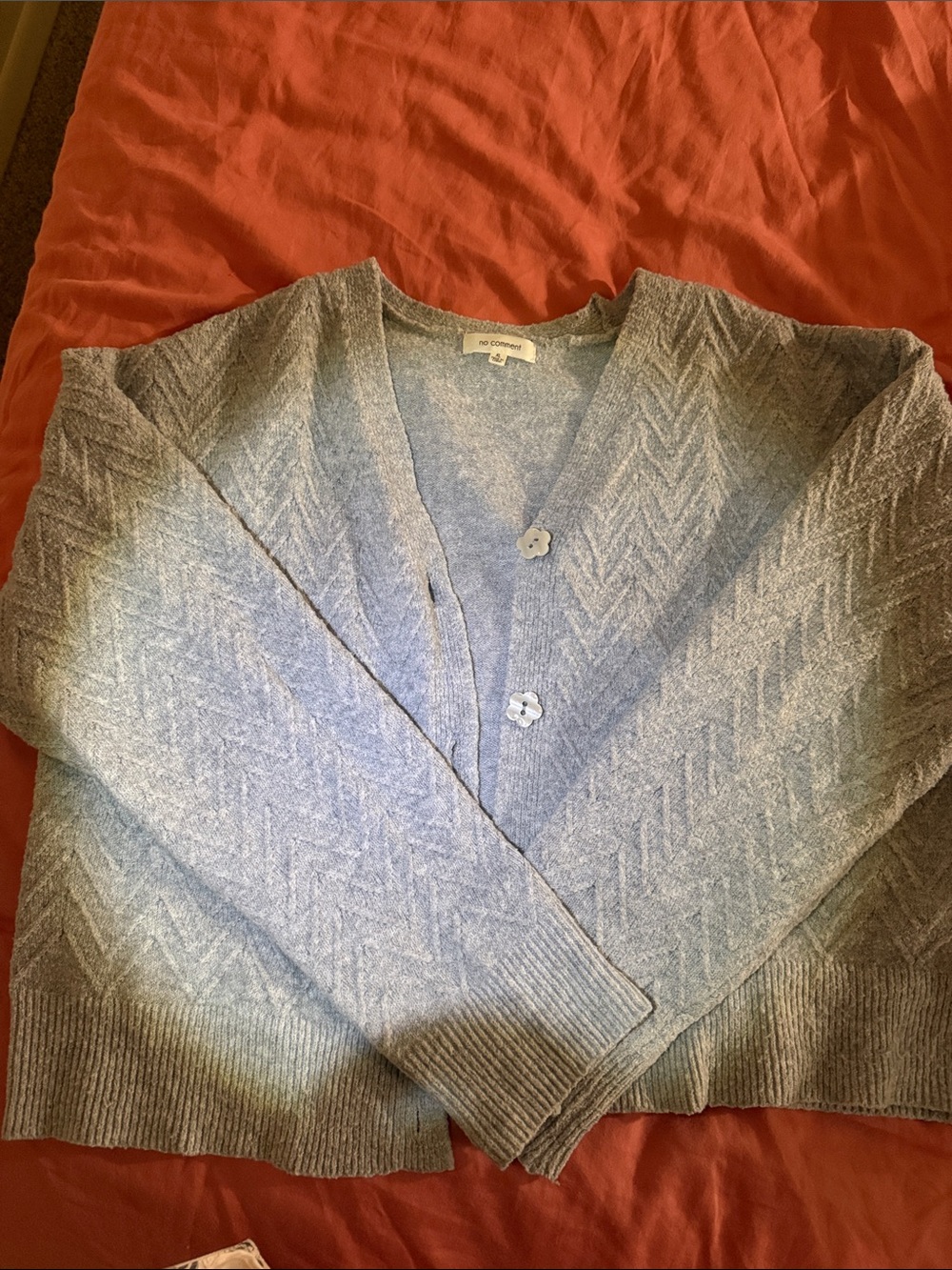 Flower Knit Cardigan Sweater